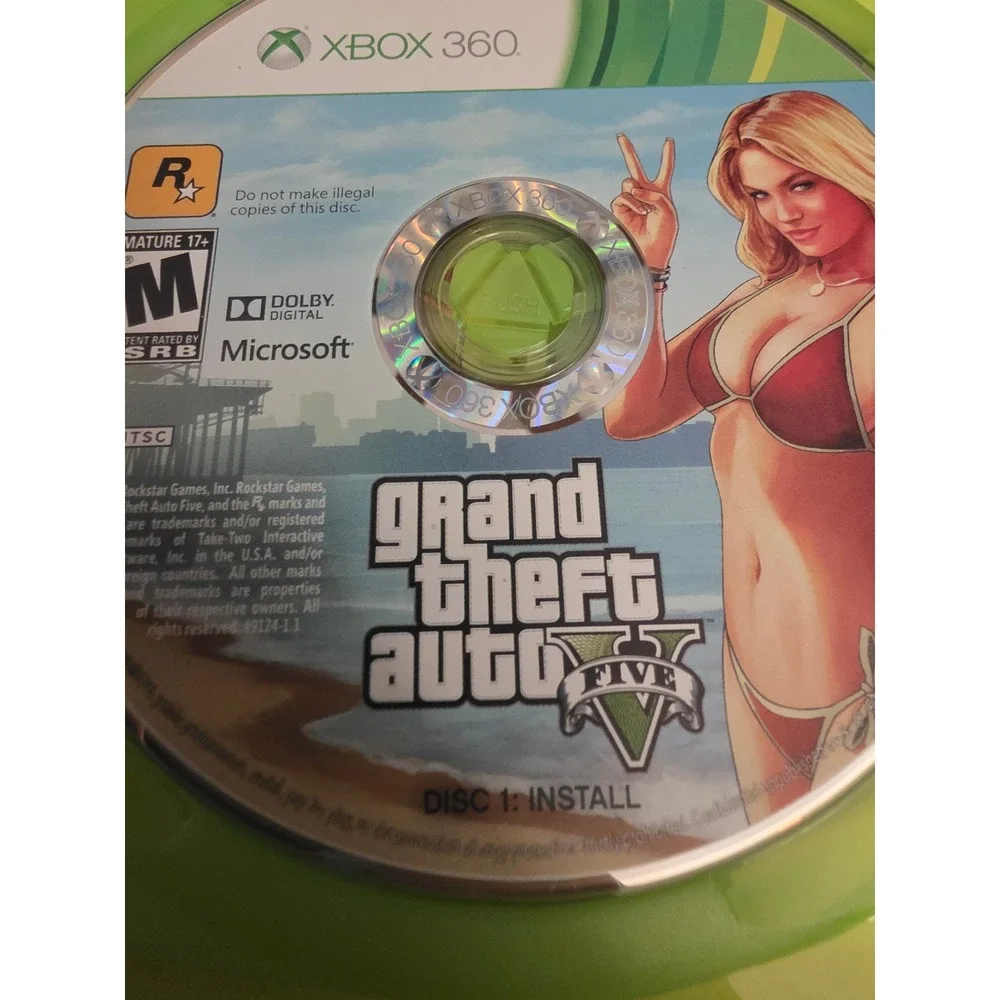 Rockstar Grand Theft Auto V Xbox 360 NTSC Used Box Damage Tested Working